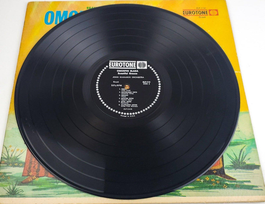 Johnny Gianaros Orchestra Omorphi Elada Beautiful Greece 33 RPM LP Record 6