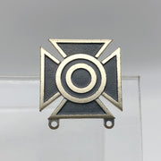 WW2 US Army Iron Cross Sharpshooter Badge Pin Marked Sterling V Skill No Bar 2