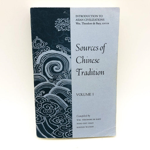 Sources Of Chinese Tradition Paperback Theodore De Bary 1960 Volume 1 Asian 1