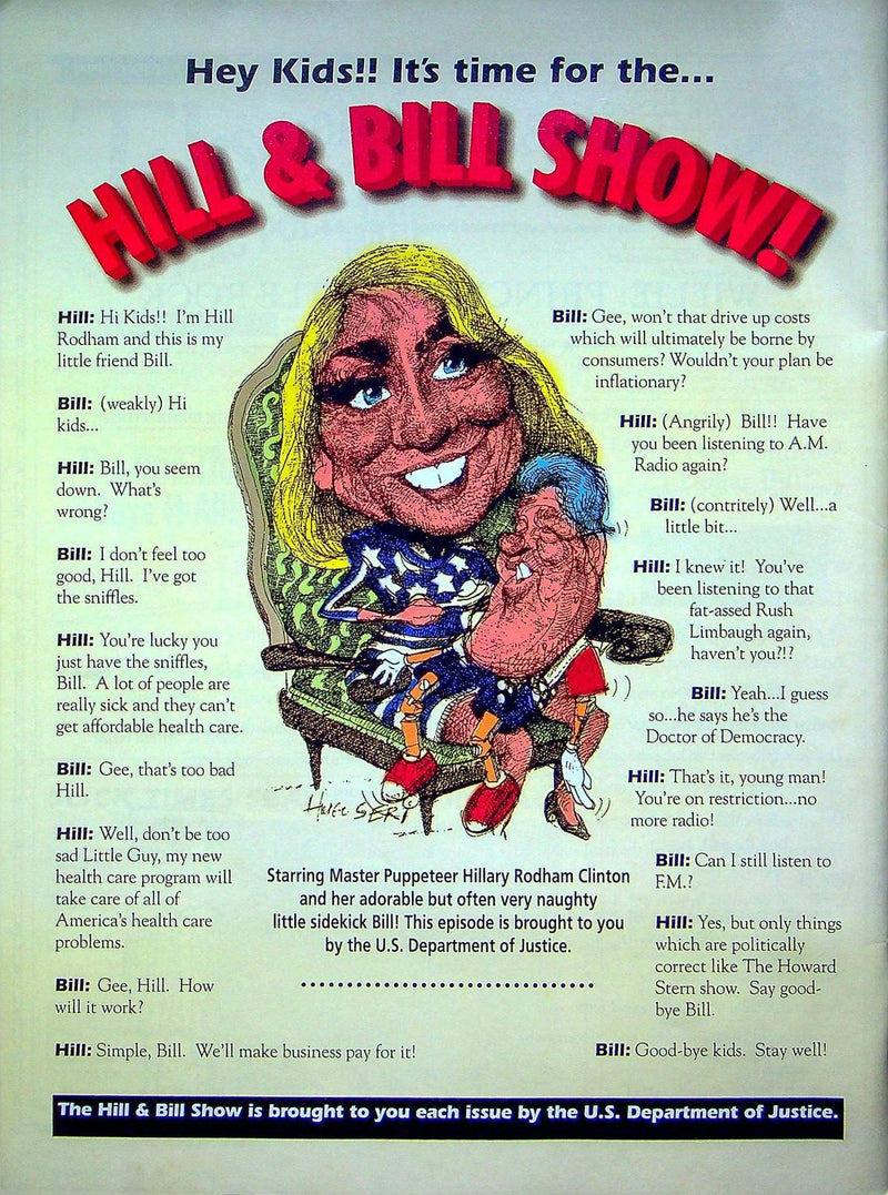 Slick Times 1993 Vol 1 No. 4 The True Story of the Clinton's Son, Billy Basher 3