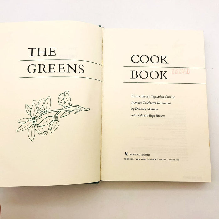 The Greens Cookbook Hardcover Deborah Madison 1987 1st Edition Ex Library 7