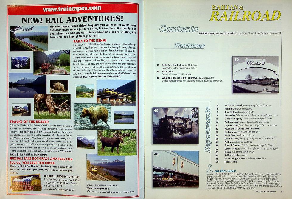 Railfan & Railroad Magazine February 2005 Vol 24 No 2 Sacramento Valley RR