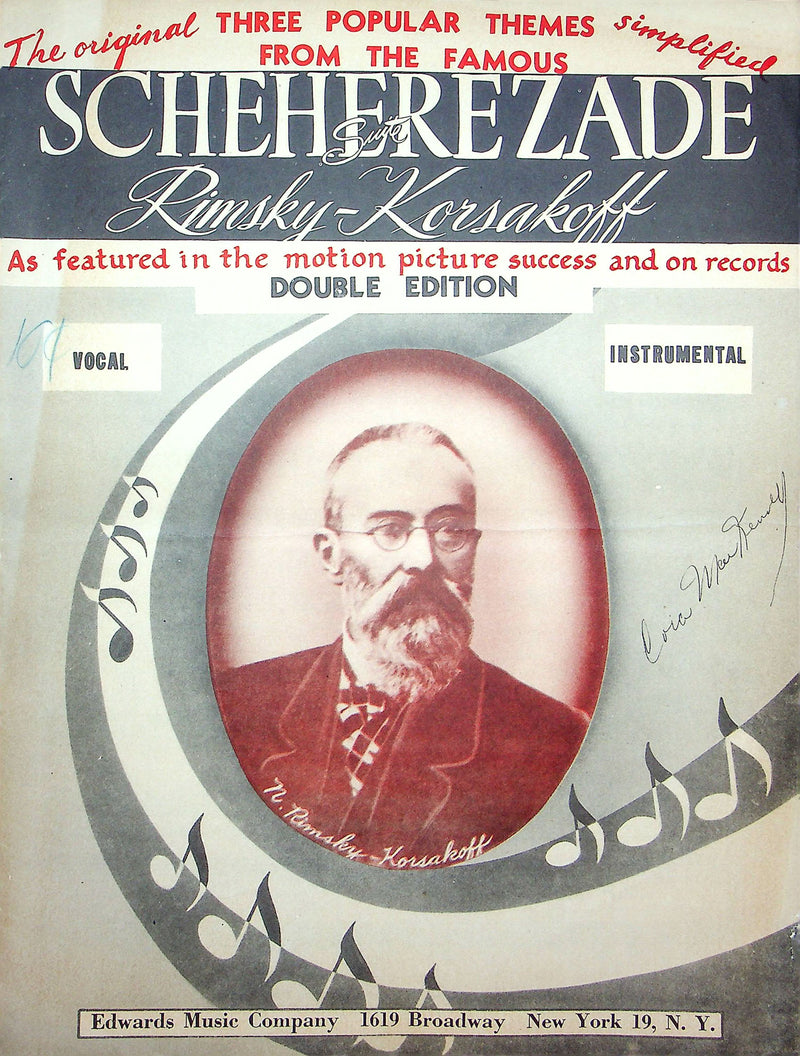 Sheet Music Sheherazade Rimsky Korsakoff Jack Edwards 1946 Edwards Music 1