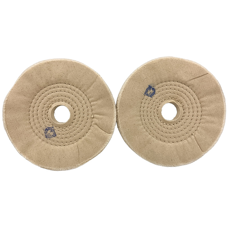 6" Buffing Polishing Wheel Buffer Pad 2pk 1" Arbor Cotton 50 Ply Spiral Sewn 1