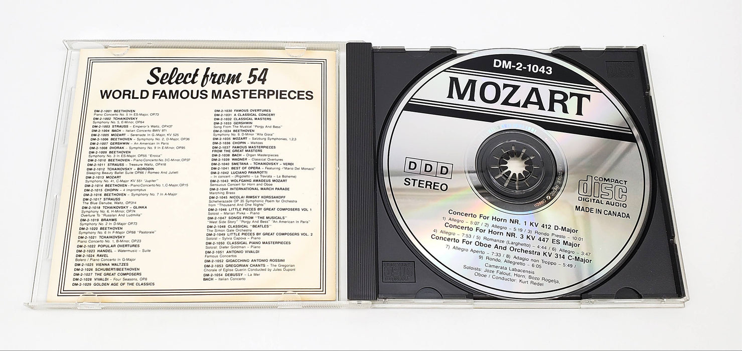 Mozart Sensuous Concert for Horn & Oboe Album CD World Famous Masterpieces 5