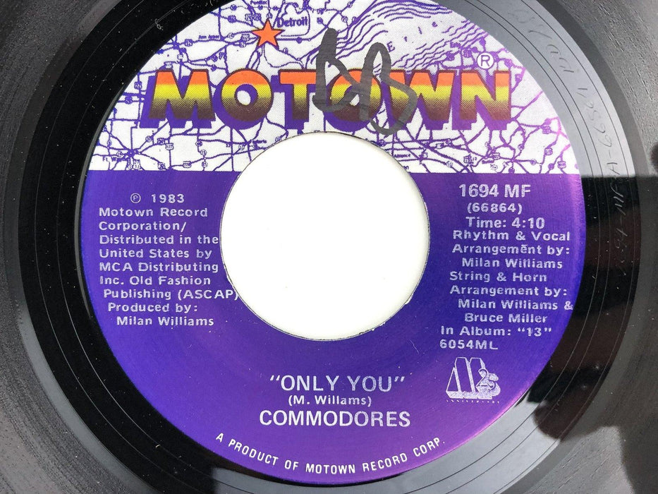 Commodores 45 RPM 7" Single Only You / CEBU Motown Records 1983 4
