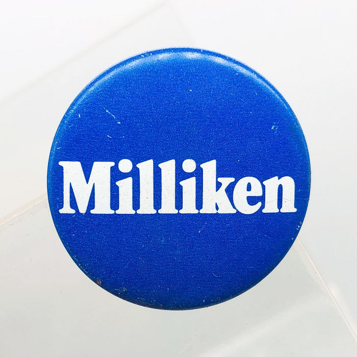 William Milliken Politician Button Pin 1" Michigan Governor Campaign Vintage