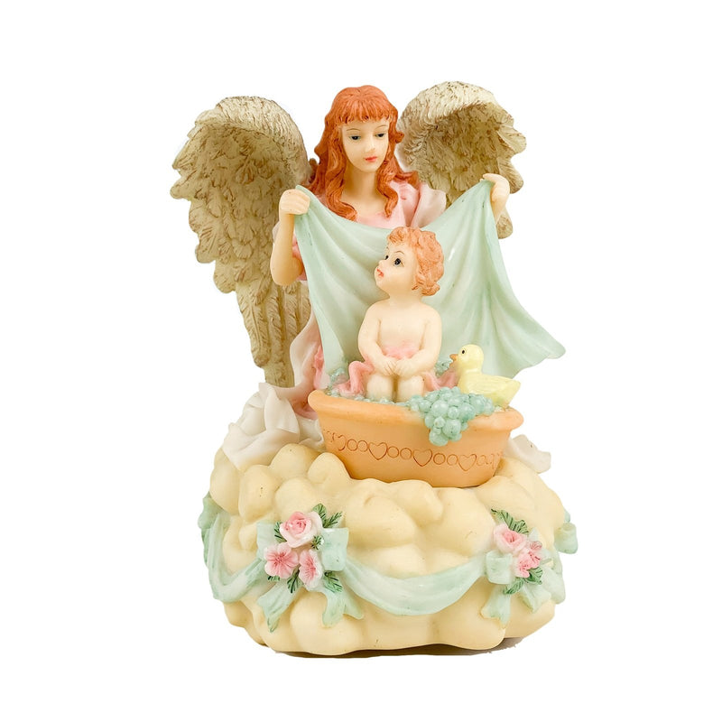 Heritage House Angel Bathing Baby Always Song Rocking Music Box 1