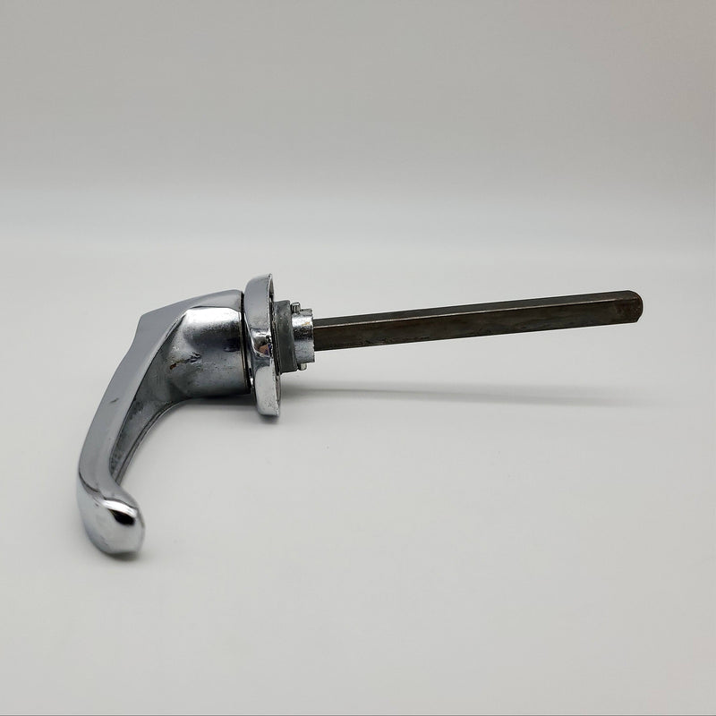 Vintage Garage Door Handle Lock Keyed L Polished Chrome USA Union Made NOS