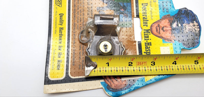 Vintage Cabinet Door Lock 2in Wide Antique Bronze USA Union Ideal SK-703 NOS 8