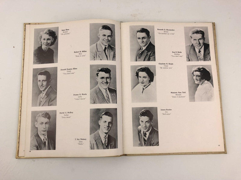 1949-1950 Hopewell-Loudon School Bascom Ohio Year Book Scarlet & Gray Vintage 9