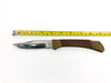 Vintage Kitco Pocket Knife 4" Blade Pakistan with Leather Sheath 3 Pin Bronze 4