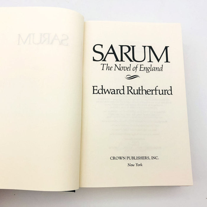 Sarum Hardcover Edward Rutherford 1987 Stonehenge England Historical 1st Edition 7