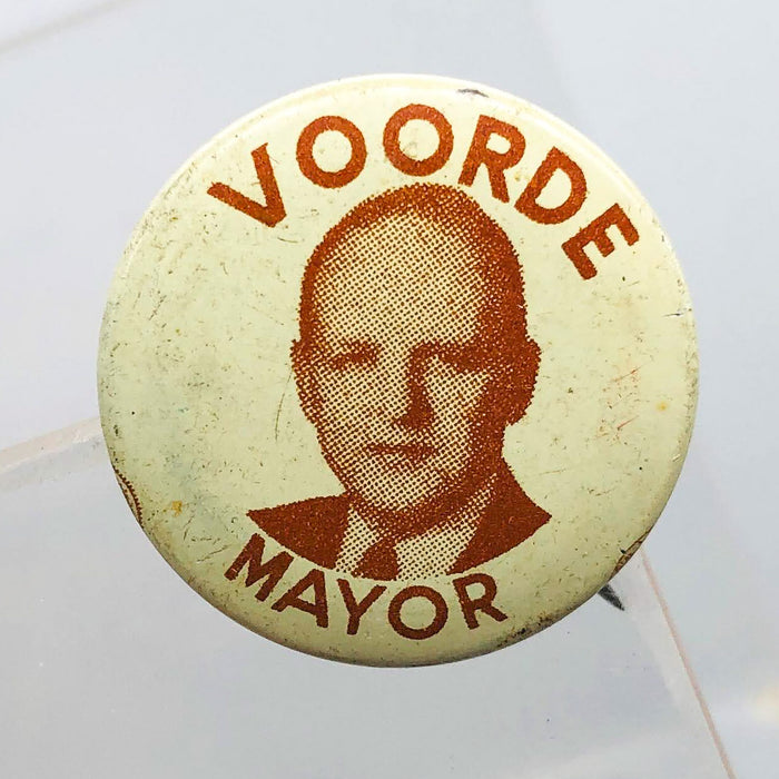 Voorde for Mayor Button Pin .75" South Bend Indiana Political Campaign Edward 13