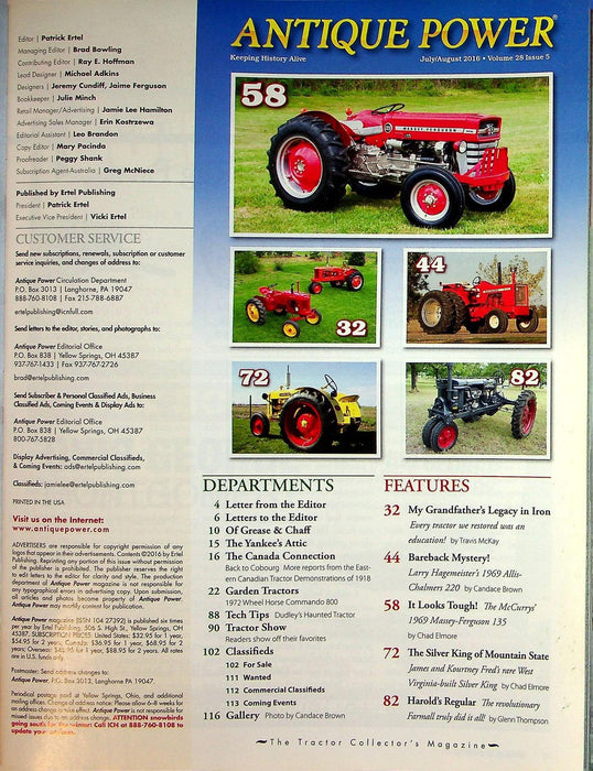 Antique Power Magazine August 2016 Vol 28 # 5 1927 Farmall Regular