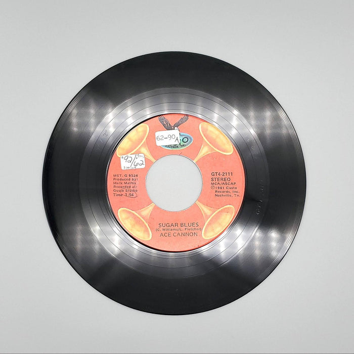 Ace Cannon Sugar Blues Single Record Gusto Records 1981 GT4-2111 1