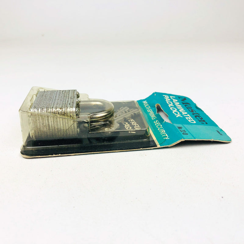 Vintage No 22-D Master Lock Padlock 1" Shackle New Old Stock NOS Multi Spring