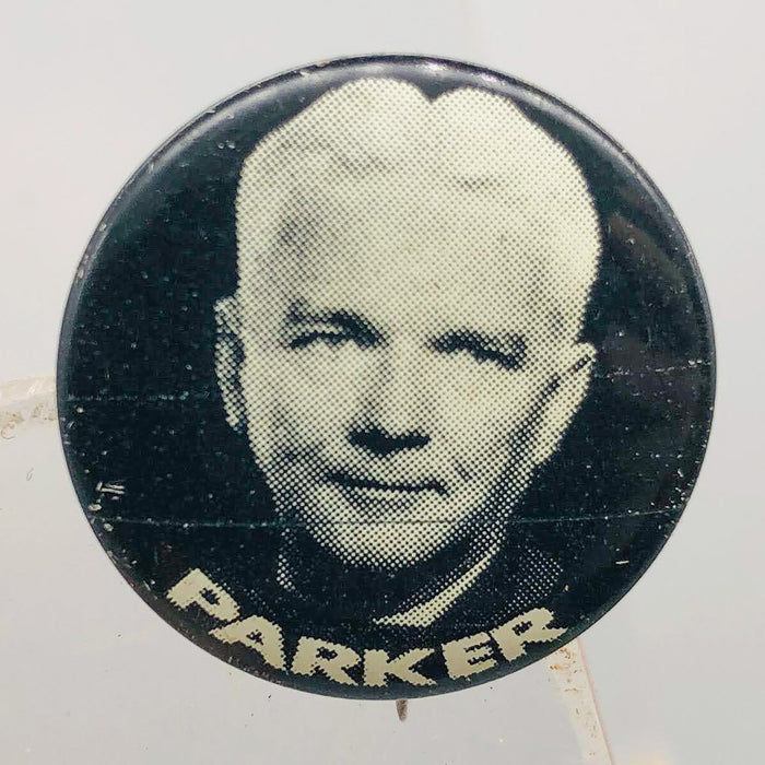 Parker Political Campaign Button Pin .875" Lithographers Union Label Vintage 22