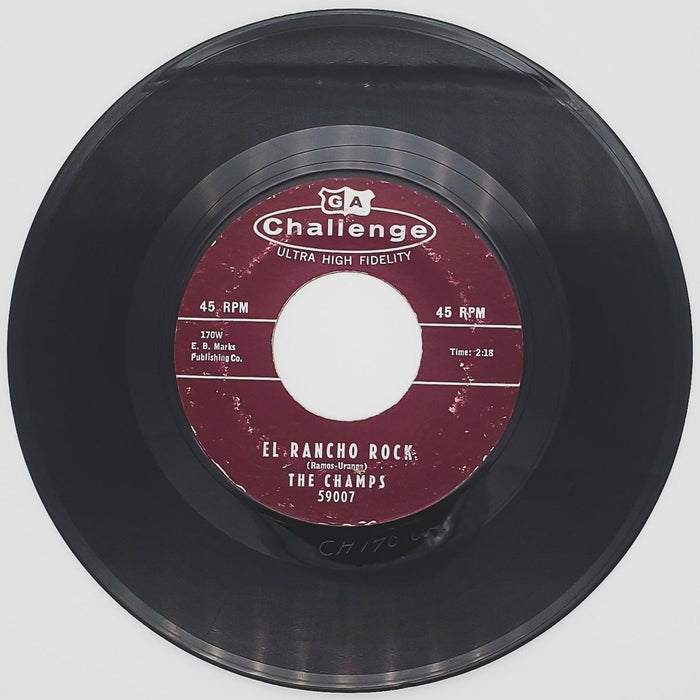 The Champs El Rancho Rock Record 45 RPM Single 59007 Challenge Records 1958 1