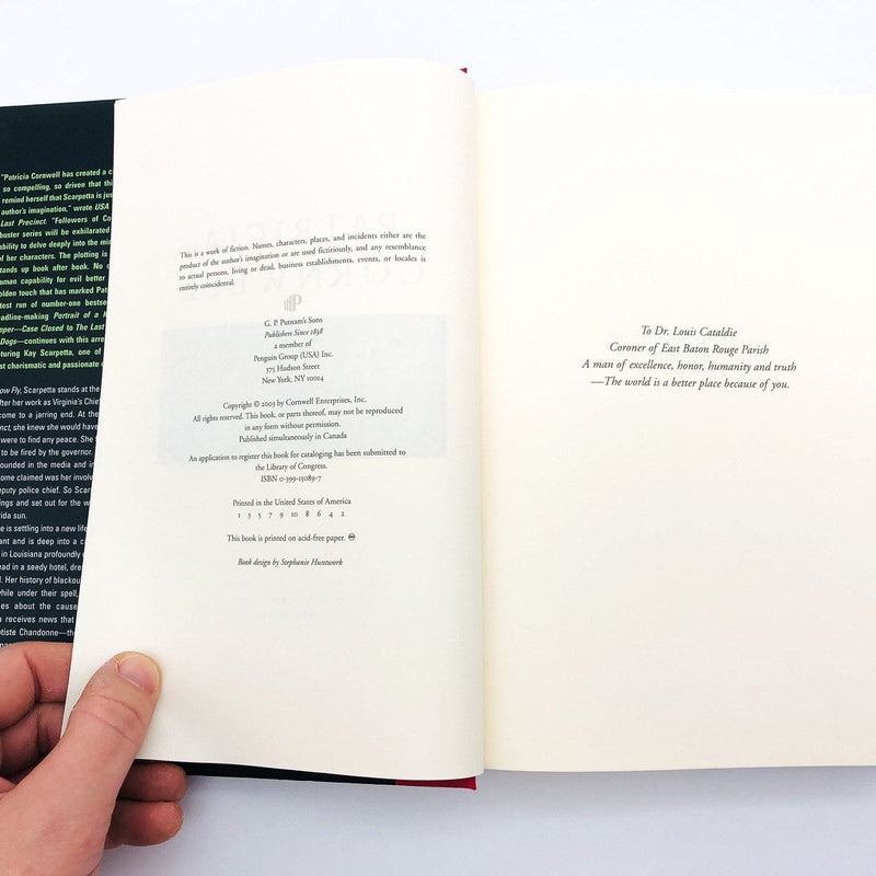 Blow Fly Hardcover Patricia Cornwell 2003 Scarpetta Mystery Private Forensic 8