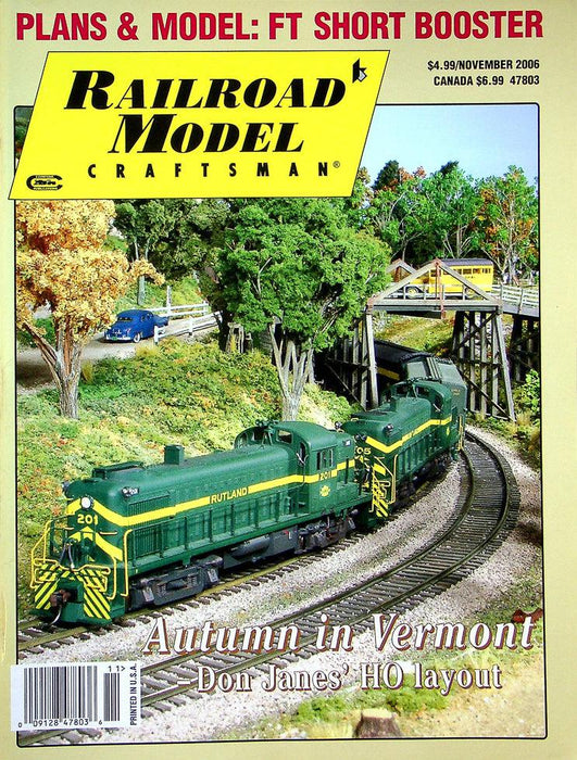 Railroad Model Craftsman Magazine November 2006 Vol 75 No 6 Don Janes' HO