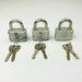 3ct Vintage No 500 Master Lock Padlock 1-1/4" Shackle New NOS Keyed Different 8