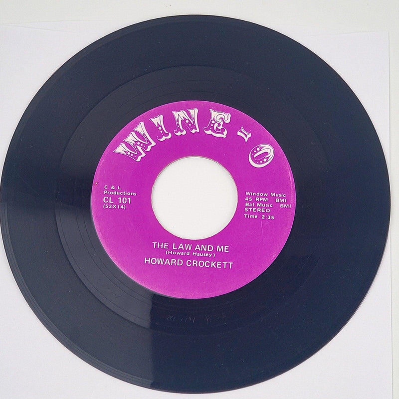 Howard Crockett Soap And Water Record 45 RPM Single CL 101 Wine-O Records 1