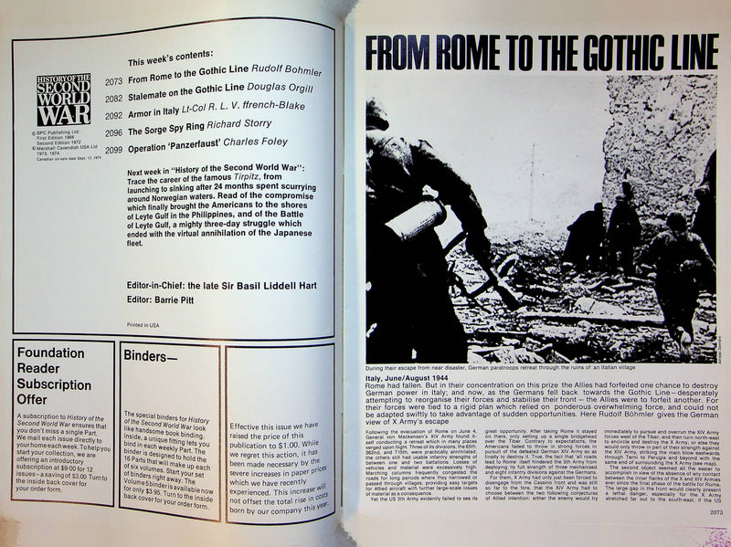 History Second World War WW2 Magazine 1974 Part 75 Sorge Spy Ring Panzerfaust Op 3