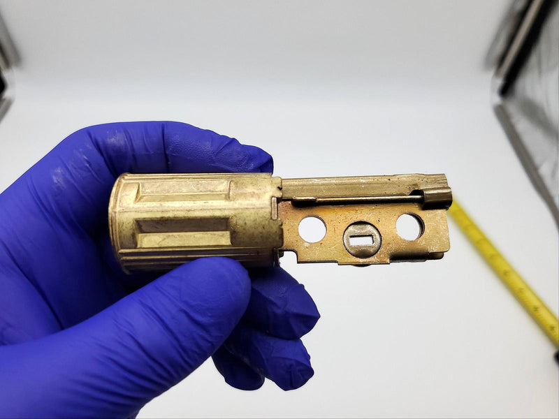 2x Falcon Deadbolt Latches 2-3/8" BS 1" Throw Drive-In Brass For D Series NOS