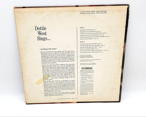 Dottie West Dottie West Sings 33 RPM LP Record RCA 1965 LSP 3490 2