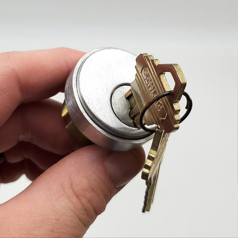 Schlage Mortise Lock Cylinder 26-072 E Keyway Satin Chrome 1" Length NOS