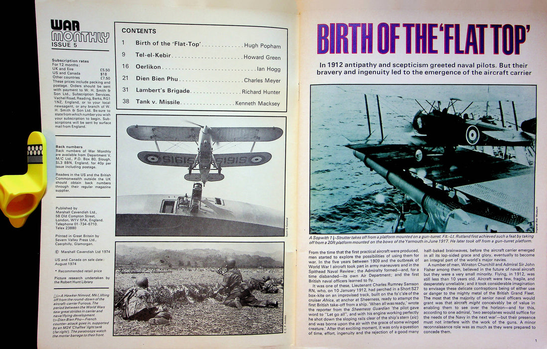 War Monthly Magazine Aug 1974 #5 Birth Flat Top Tank vs Missile Dien Bien Phu 3