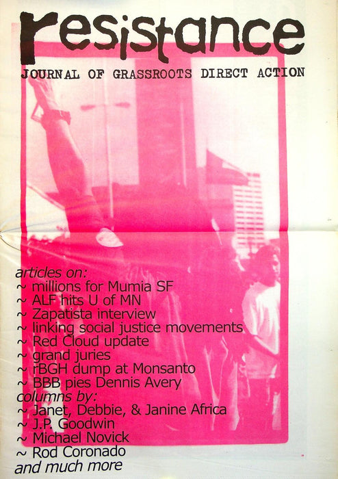 Resistance Magazine 1999 # 1 ALF Hits U of MN, Zapatists Interview