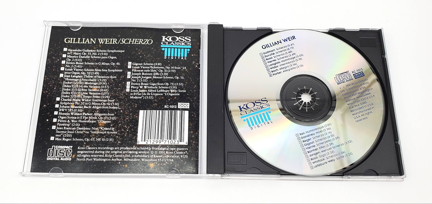 Gillian Weir Scherzo Album CD Koss Classics 1991 KC-1013 5