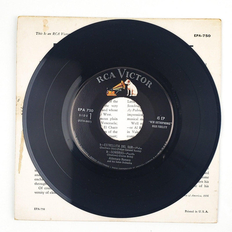 Aldemaro Romero Flight To Romance Record 45 RPM EP EPA-750 RCA 1956 3