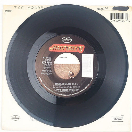 Love And Money Halleluiah Man Record 45 RPM Single 870 596-7 Mercury 1988 2