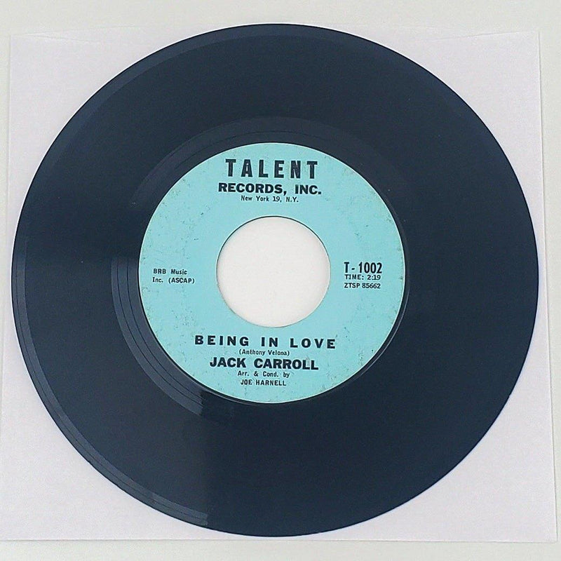 Jack Carroll In The Still Of The Night Record 45 RPM Single Talent Records 1962 2