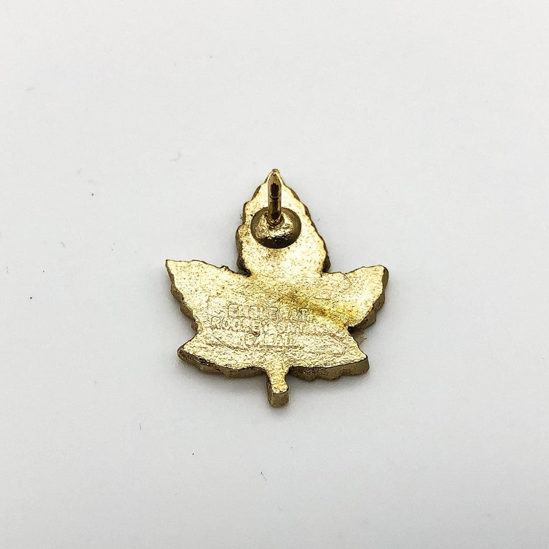 Hamilton Canada Lapel Pin Leaf Shaped Outline Canadian Red Green Yellow 3