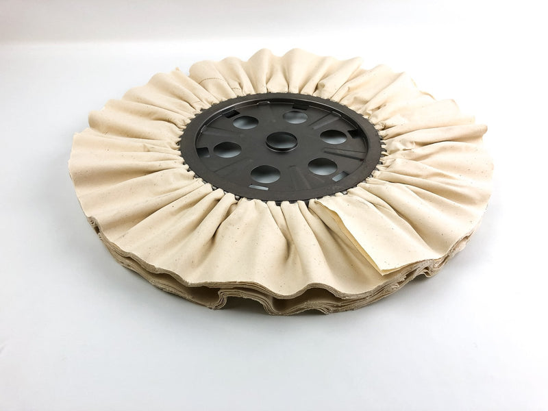16" Buffing Polishing Pad Cloth Wheel 7" Hub 1-1/4 Hole 16 Ply Ventilated Bias 5