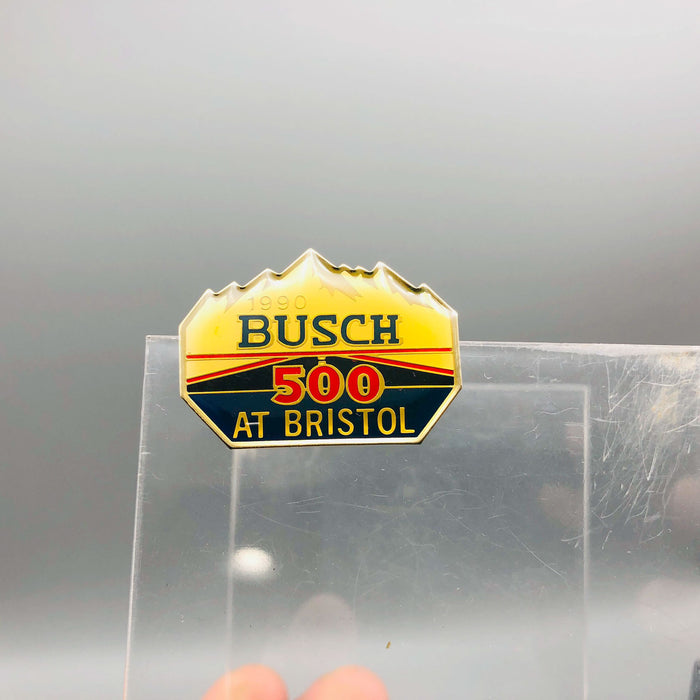 1990 Nascar Lapel Pin Pinback Busch 500 At Bristol Motor Sports Racing Epoxy