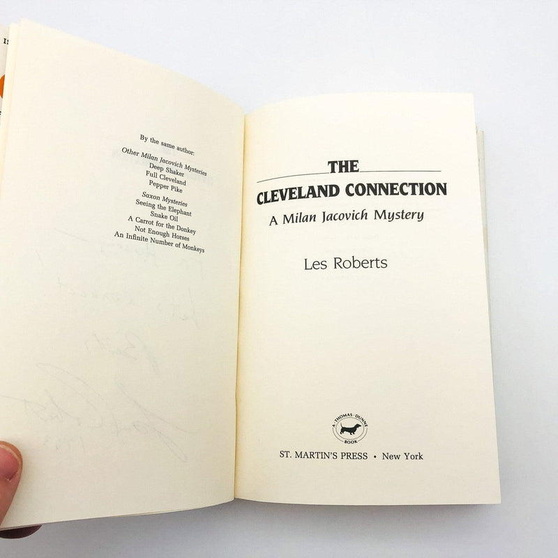 The Cleveland Connection Hardcover Les Roberts 1993 Milan Jacovich 1st Ed Signed 8