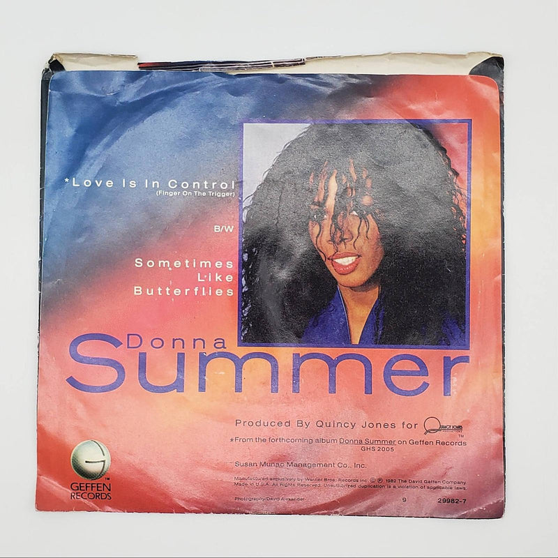Donna Summer Love Is In Control Single Record Geffen 1982 7-29982 PROMO 2