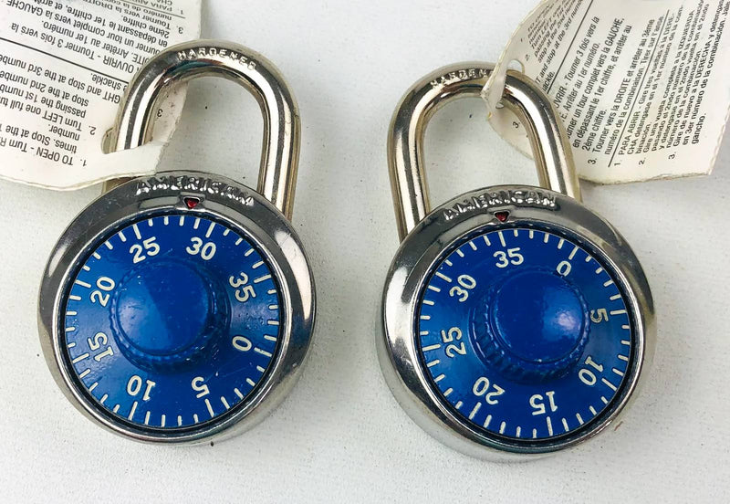 2x American Lock Padlock Combination Model A400K 411 3 Digit Vintage New NOS