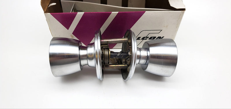 Falcon Classroom Door Knob Lock Satin Chrome US26D Keyed 2-3/4 BS NO STRIKE NOS 3