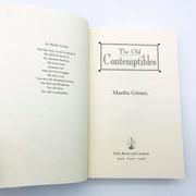 The Old Contemptibles Hardcover Martha Grimes 1991 1st Edition Widow Mystery 7