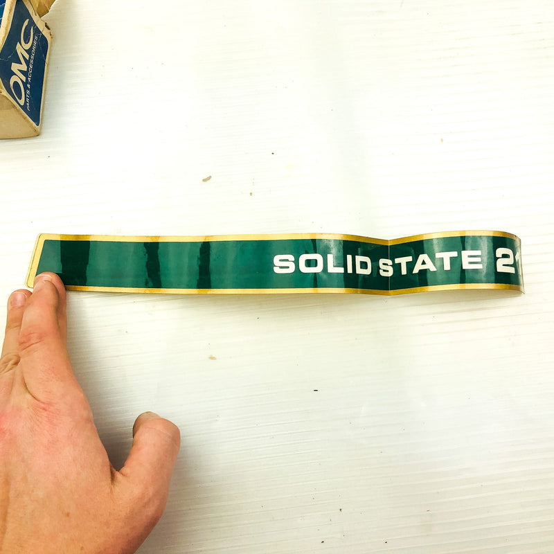 OMC 0609233 Decal Sticker Emblem Solid State 21 Right Hand New Old Stock NOS 4