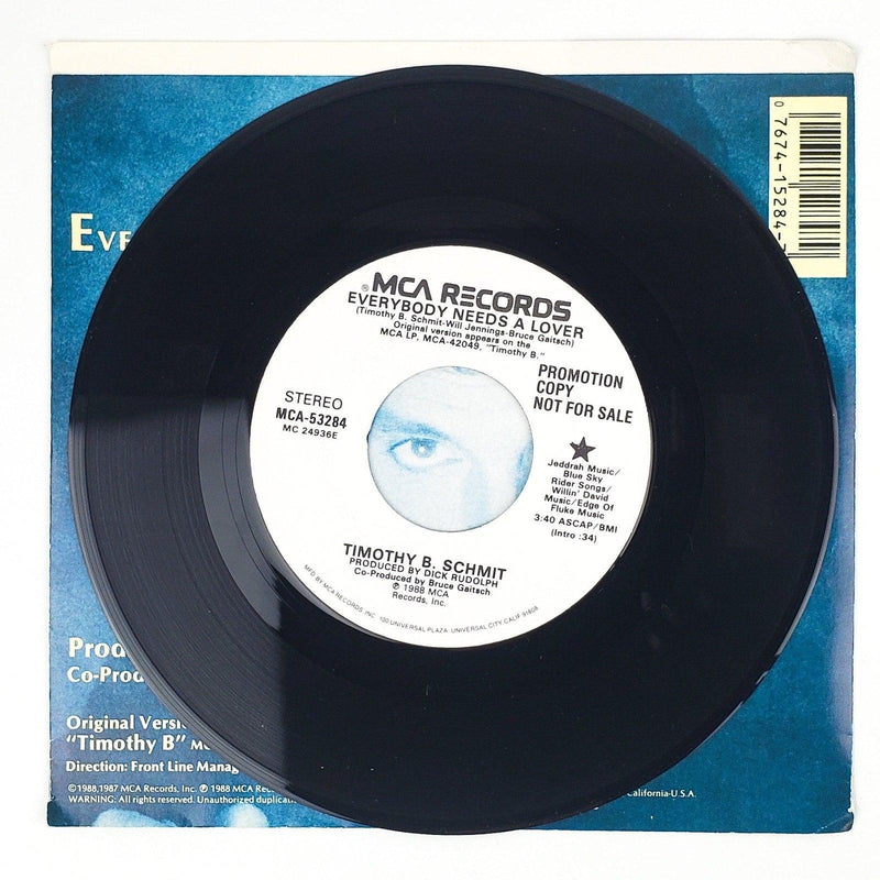 Timothy B Scmit Everybody Needs A Lover Record 45 RPM Single MCA 1988 Promo 3