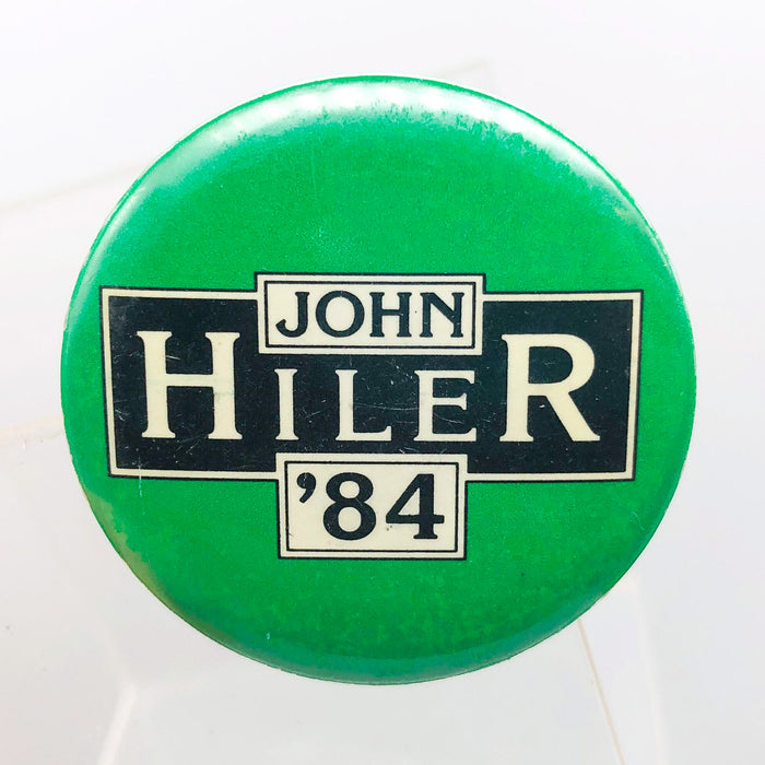 John Hiler 1984 Political Button 1.5" Pinback Campaign US Congress Vintage 1