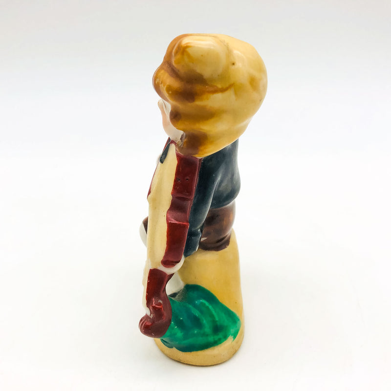 Occupied Japan Figurine Kewpie Musician Music Boy Playing Fiddle Violin 4" Cpy1