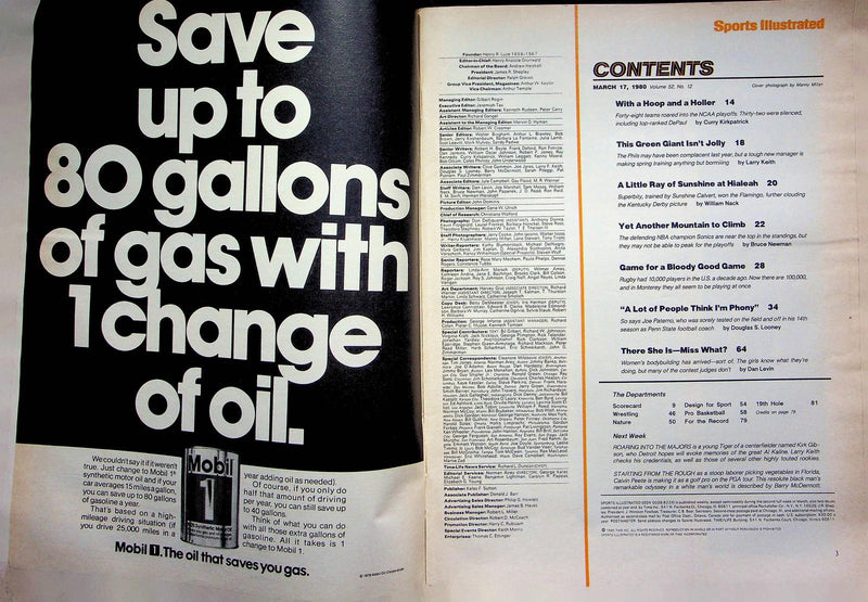 Sports Illustrated Magazine Mar 17 1980 Joe Paterno Penn State Football Coach